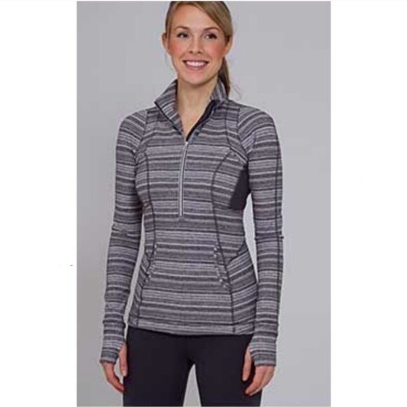 Lululemon Athletica Striped Pacesetter Pullover Jacket Size 6 - Picture 3 of 16
